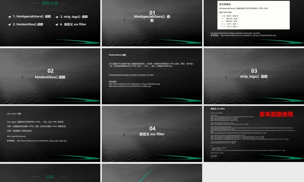 第十节 xss filter过滤器-01.pptx