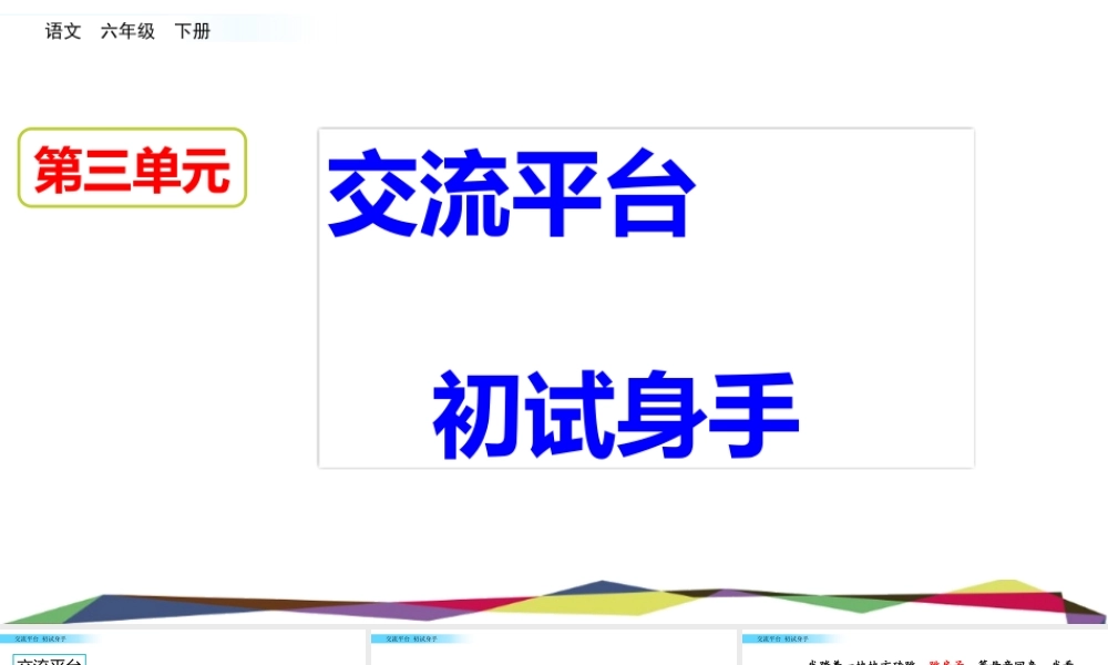 交流平台 初试身手.pptx