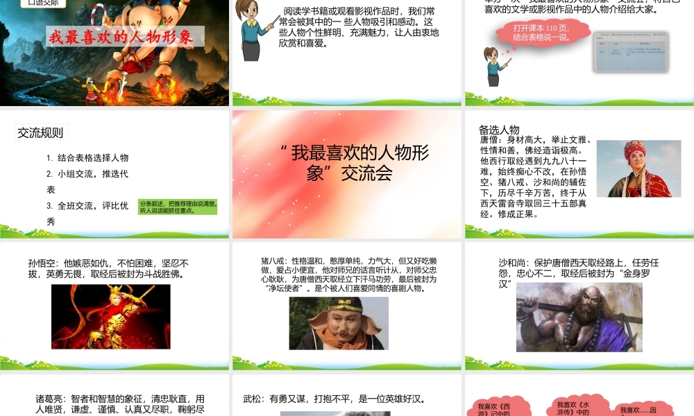 口语交际：我最喜欢的人物形象.pptx