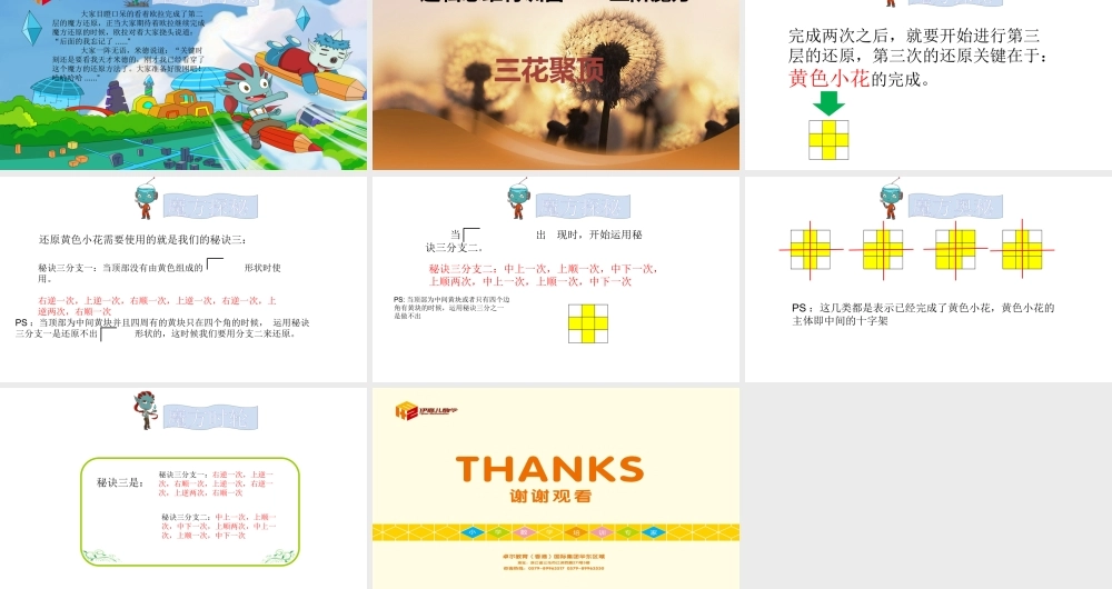 逻辑思维特训营——三阶魔方第4讲：三花聚顶.pptx