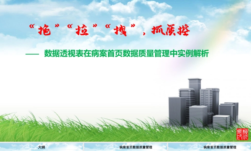 数据透视表在病案首页数据质量管理实践案例解析 -海西.pptx