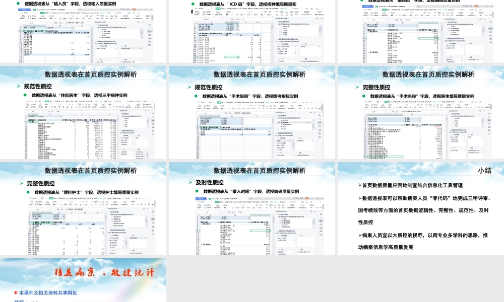 数据透视表在病案首页数据质量管理实践案例解析 -海西.pptx