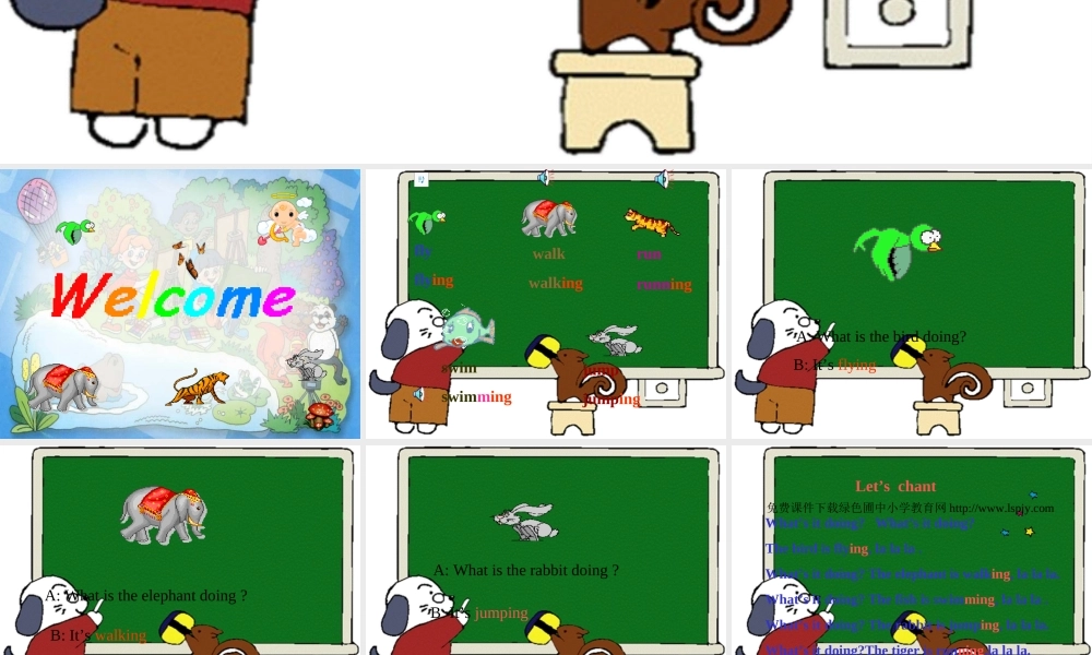 PEP人教版小学五年级下册英语Unit5 Look at the Monkeys课件PPT.ppt