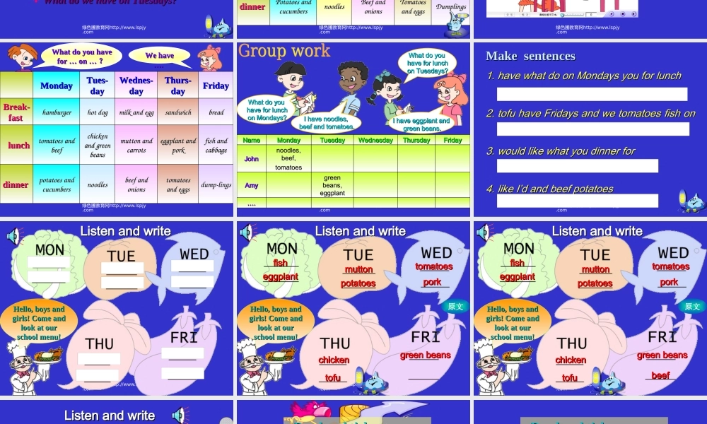 PEP小学五年级英语上册U3L3.ppt