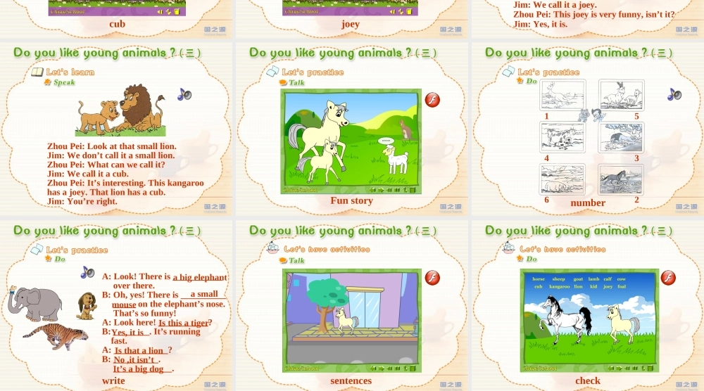 Unit 1 Do you like young animals (三).ppt