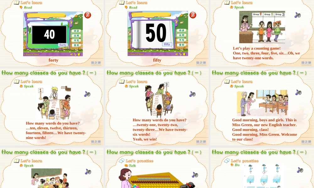 Unit 3 How many classes do you have (一).ppt