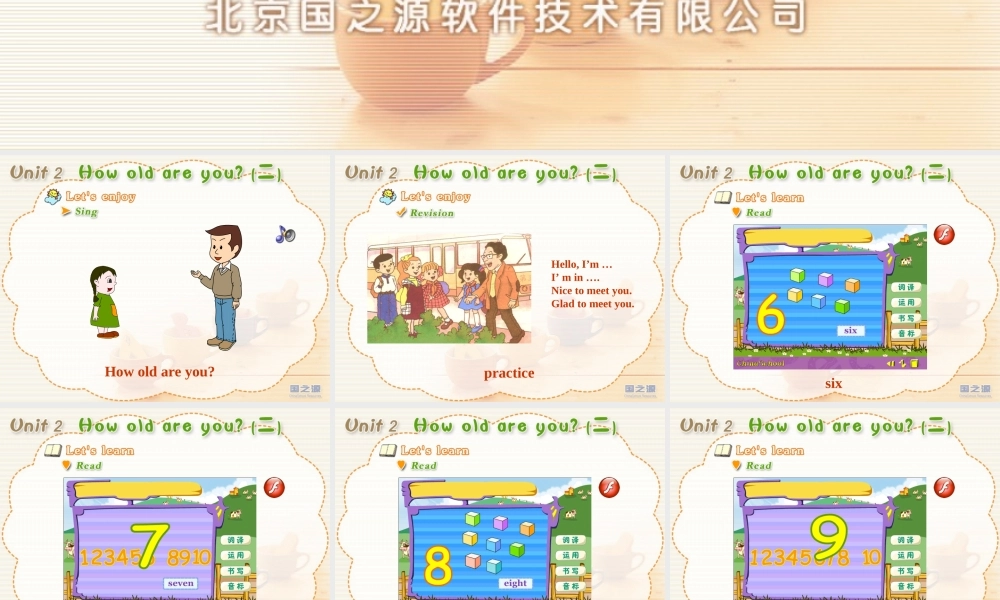 Unit 2 How old are you.ppt