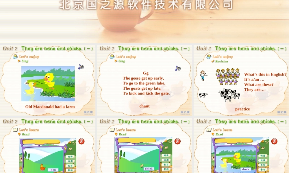 Unit 2 they are hens and chicks (一).ppt