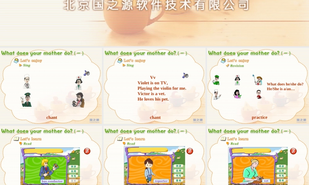 Unit 4 What does your mother do (一).ppt