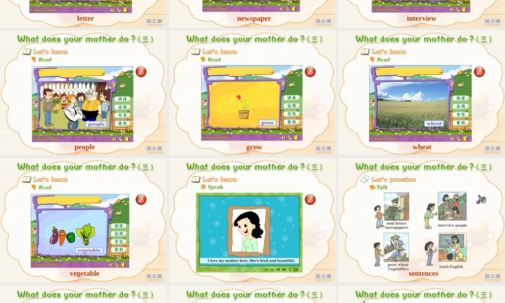 Unit 4 What does your mother do (三).ppt