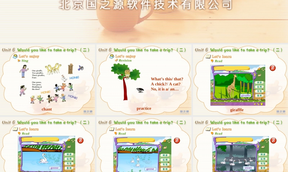 Unit 6 Would you like to take a trip （二）.ppt