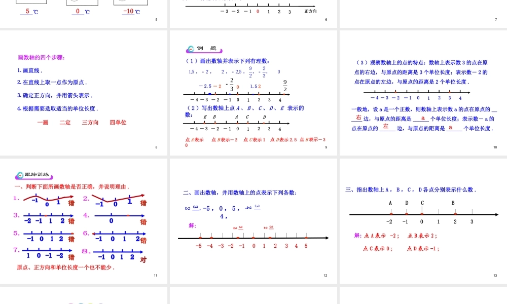 初中数学教学课件：1.2.2数轴（人教版七年级上）.ppt