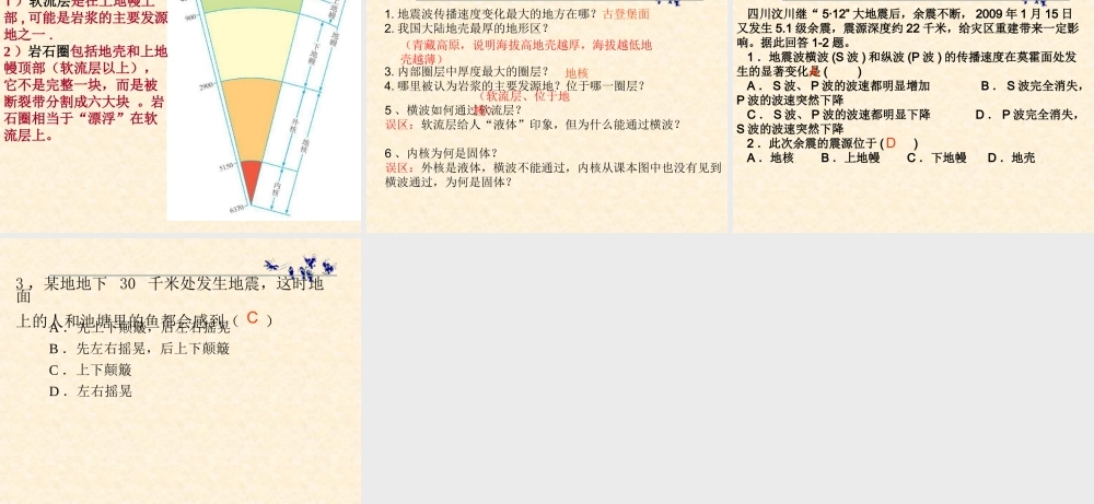 地球的内部圈层.ppt