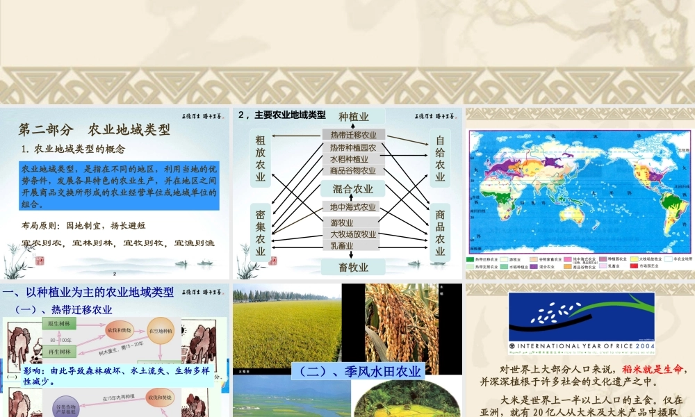 第八课时：以种植业为主的农业地域类型.ppt