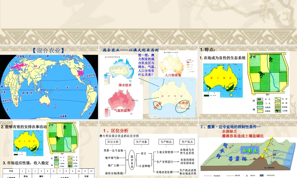 第十课时：以混合农业为主的农业地域类型.ppt