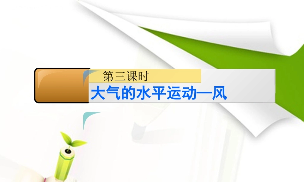 第三课时：大气的水平运动---风.ppt
