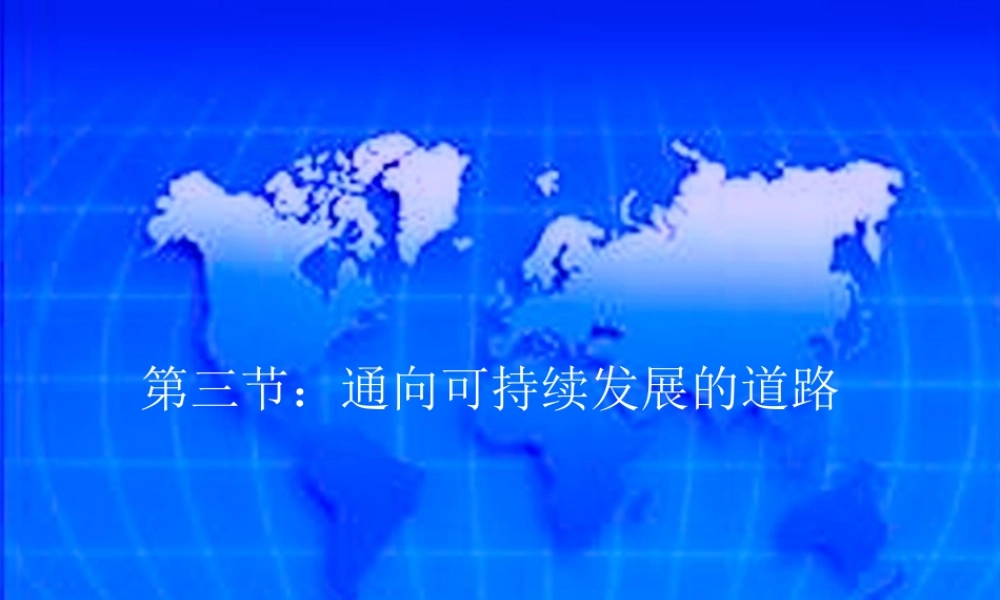 第十七课时：通向可持续发展的道路.ppt