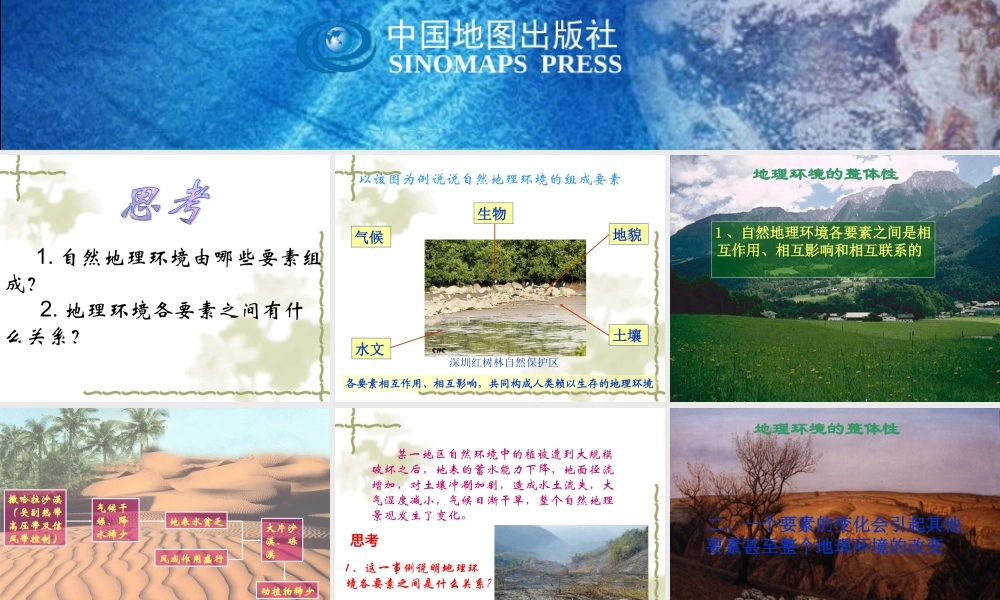 第十三课时：地理环境整体性和地域分异.ppt