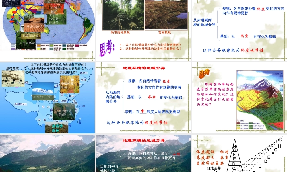 第十三课时：地理环境整体性和地域分异.ppt