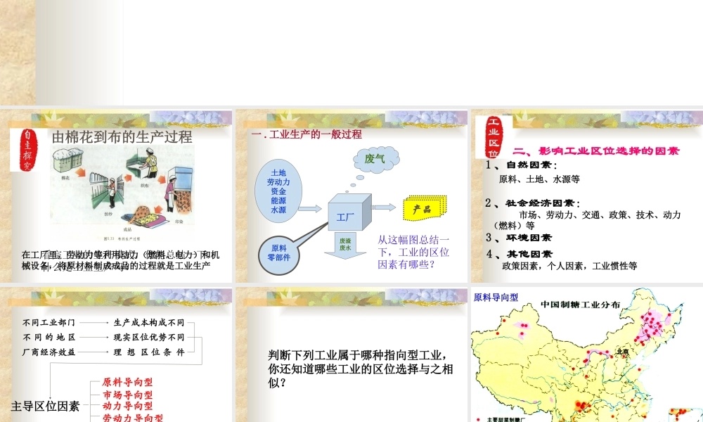 第十一课时：工业的区位因素与选择.ppt