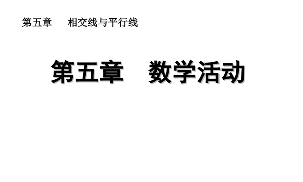 第五章 数学活动.ppt