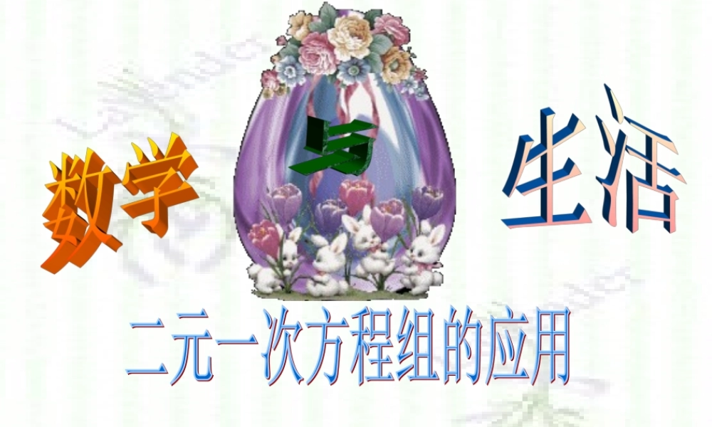 二元一次方程组解决实际问题.ppt