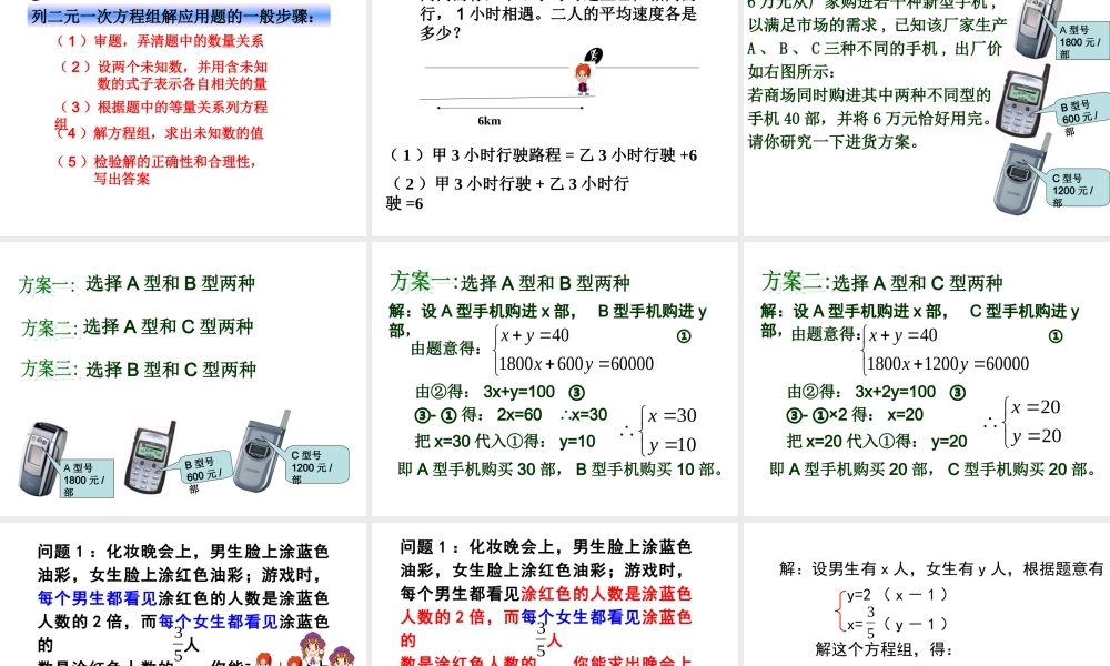 二元一次方程组解决实际问题.ppt