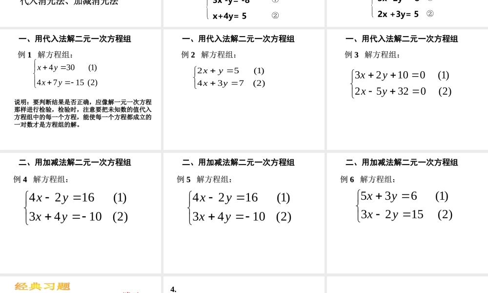 二元一次方程组复习.ppt