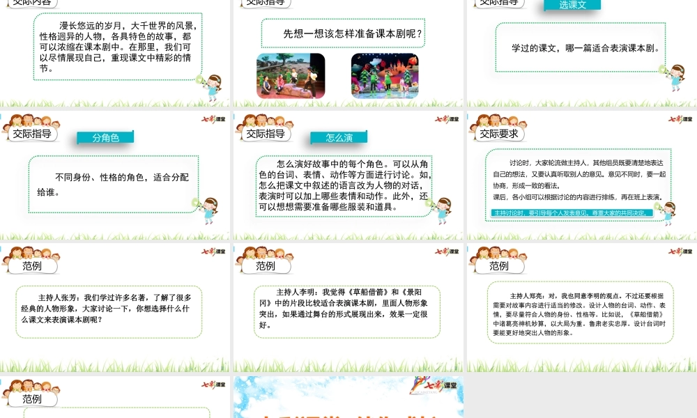 口语交际：怎么表演课本剧.pptx