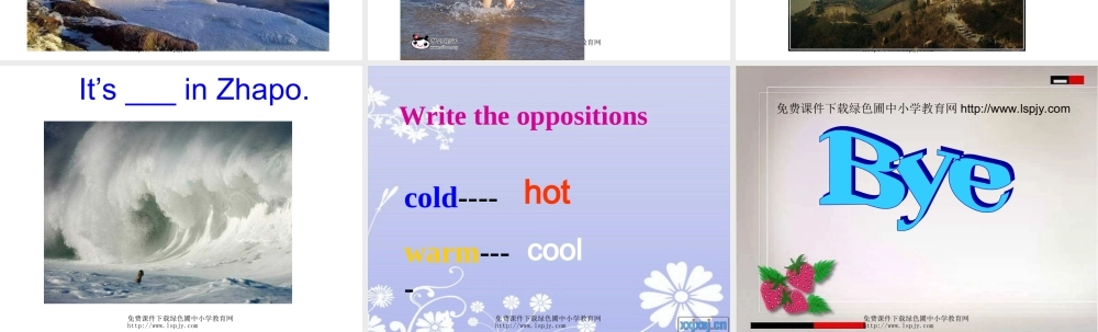 人教PEP版小学四年级英语下册Unit 4 It’s Warm Today课件PPT.ppt