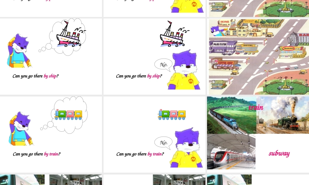 人教PEP版英语六上《unit 1 how do you go there》 learn A PPT课件[www.edudown.net].ppt