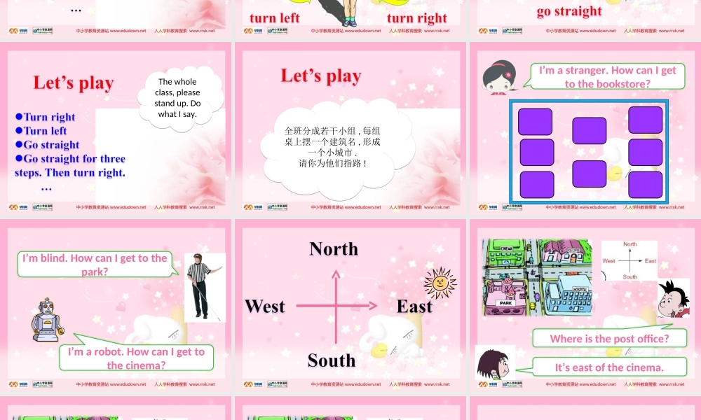 人教PEP版英语六上《unit 2 where is the science museum》PPT课件之一[www.edudown.net].ppt