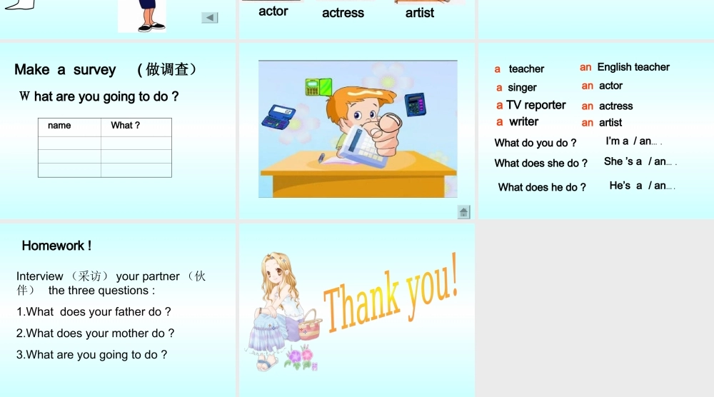 人教PEP版英语六上《unit 5 what does she do》PART A PPT课件[www.edudown.net].ppt