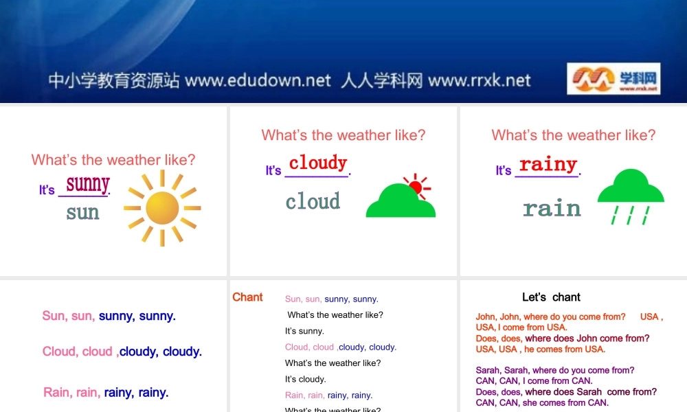 人教PEP版英语六上《unit 6 the story of rain》PPT课件之五[www.edudown.net].ppt