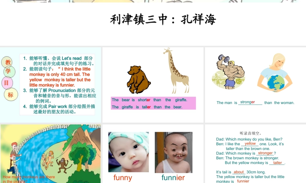 人教PEP版英语六下《Unit 1 How TallAreyou 》 第三课时PPT课件[www.edudown.net].ppt