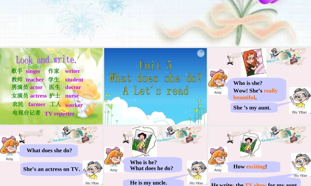 人教PEP版英语六上《unit 5 what does she do》PPT课件之七[www.edudown.net].ppt