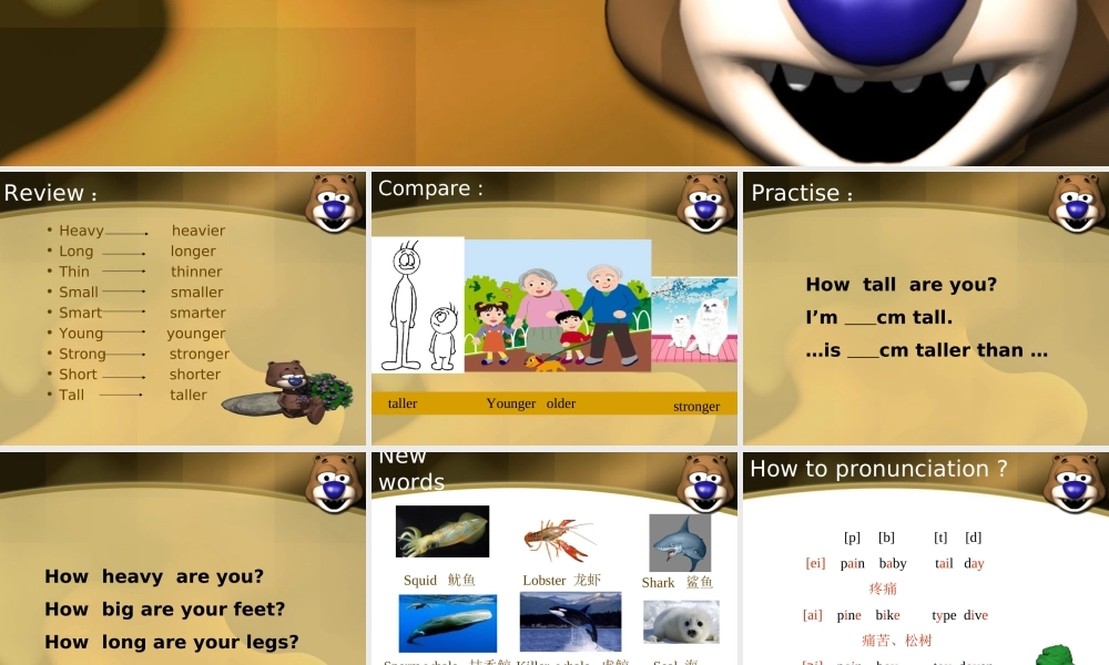 人教PEP版英语六下《Unit 1 How TallAreyou 》PPT课件之三[www.edudown.net].ppt