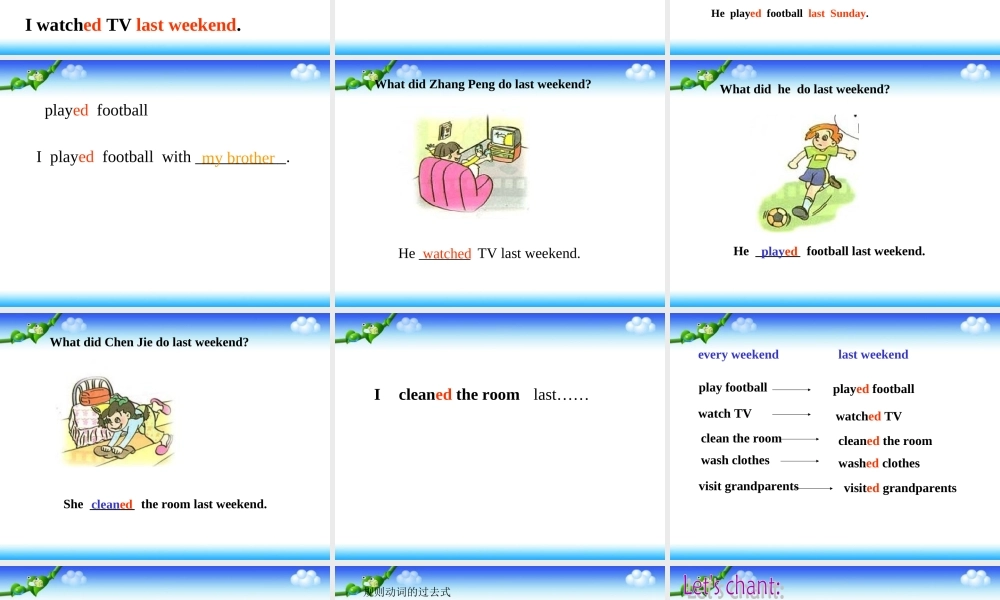 人教PEP版英语六下《unit 3 last weekend》PPT课件之三[www.edudown.net].ppt