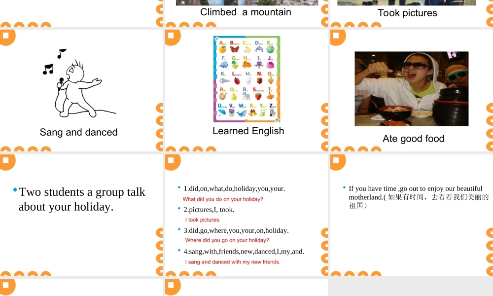 人教PEP版英语六下《unit 4 my holiday》 PPT课件之四[www.edudown.net].ppt