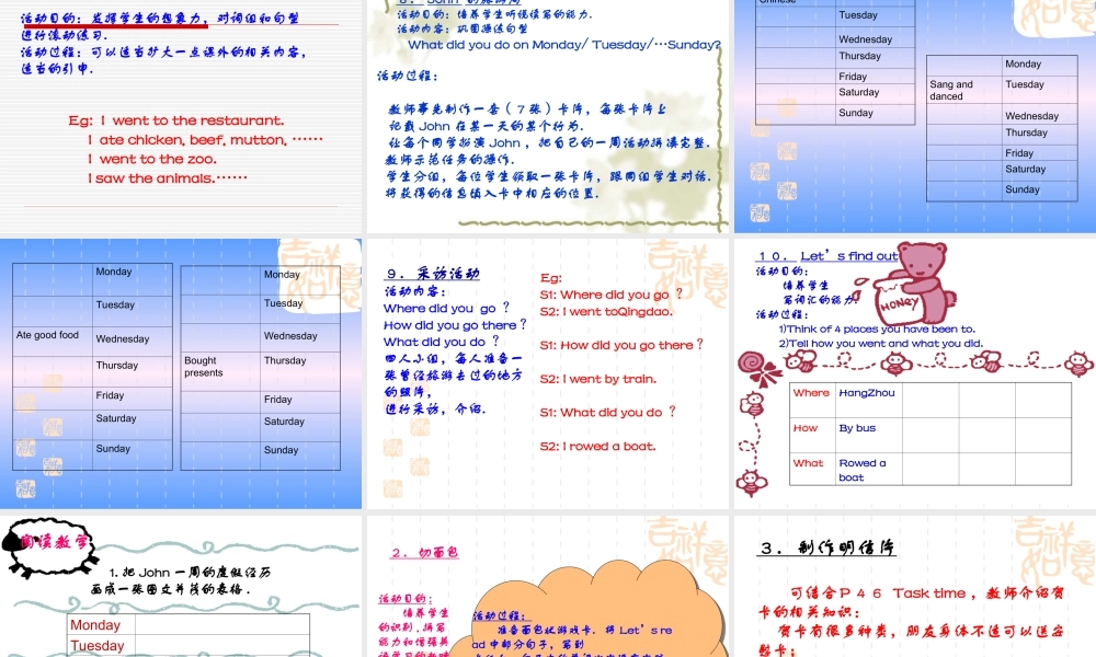 人教PEP版英语六下《unit 4 my holiday》 Lesson1 PPT课件[www.edudown.net].ppt