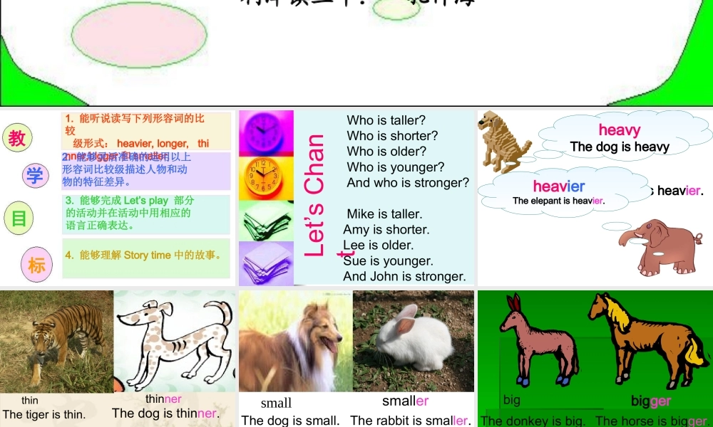 人教PEP版英语六下《Unit 1 How TallAreyou 》第四课时PPT课件[www.edudown.net].ppt