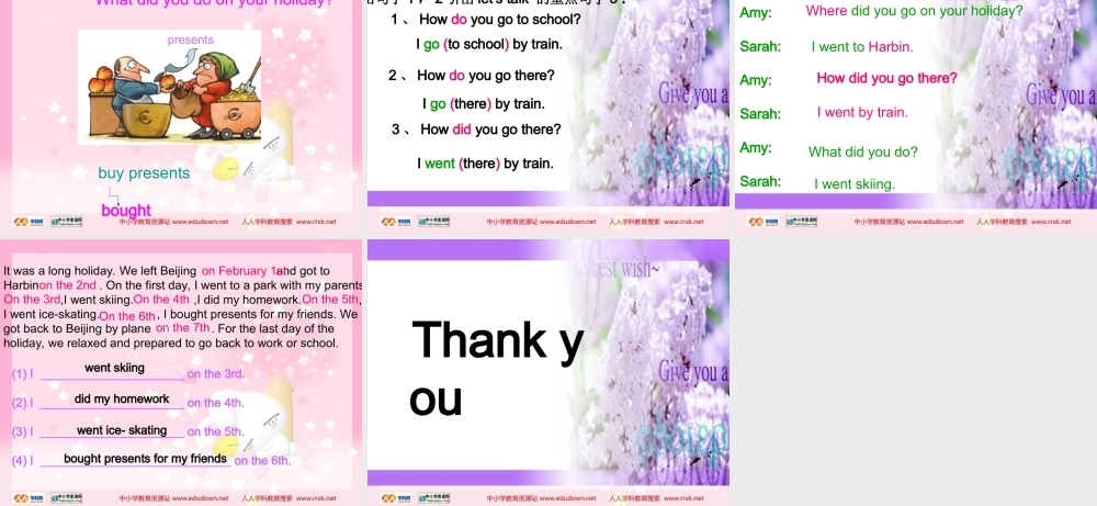 人教PEP版英语六下《unit 4 my holiday》PPT课件之三[www.edudown.net].ppt