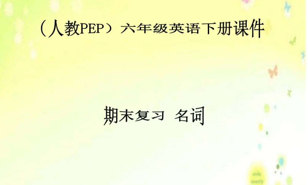 人教PEP版英语六下《期末复习 名词PPT课件[www.edudown.net].ppt