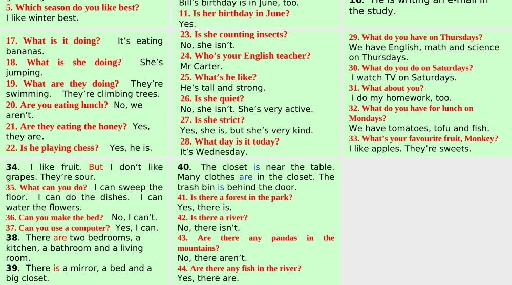 人教PEP版英语六下《期末总复习》主要句型PPT课件.ppt