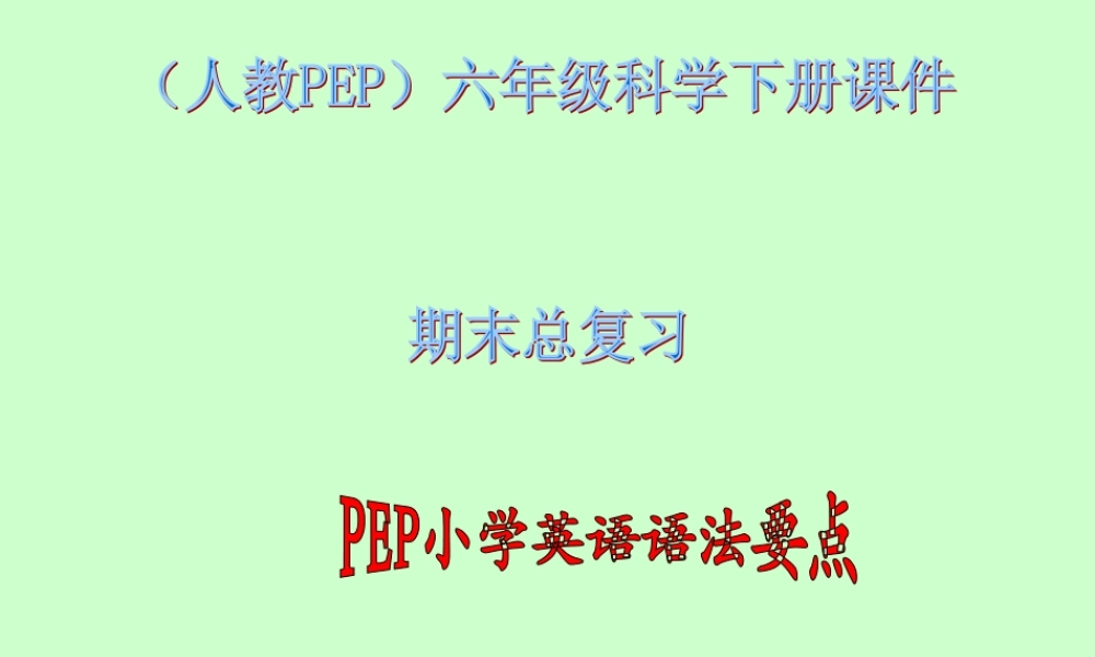人教PEP版英语六下《期末总复习 语法要点》PPT课件[www.edudown.net].ppt