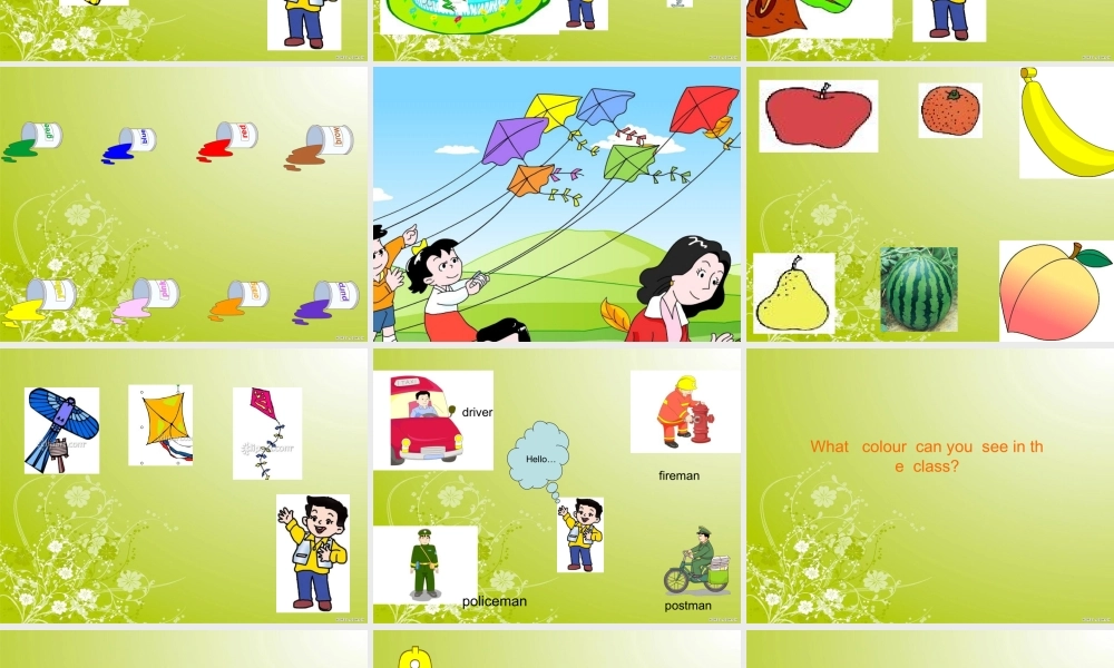 人教PEP版英语三上《Recycle 1》PPT课件[www.edudown.net].ppt