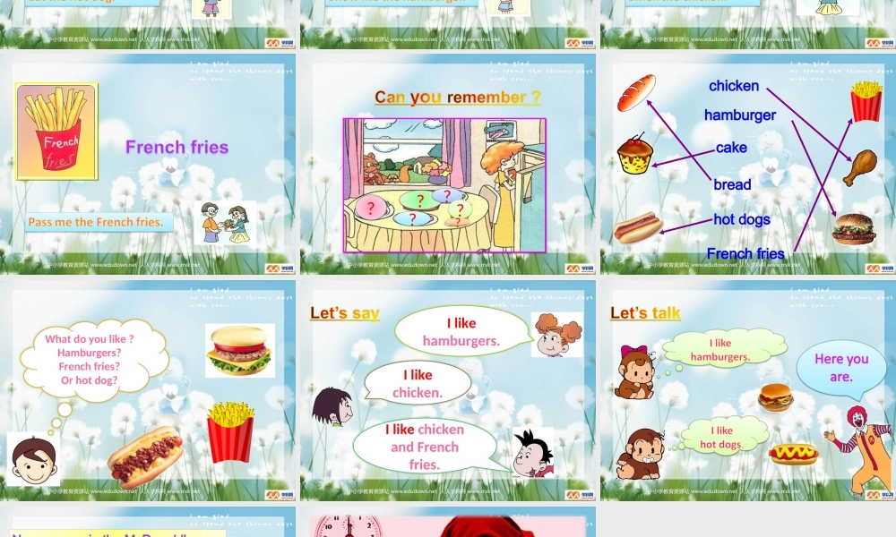 人教PEP版英语三上《Unit 5 Let’s eat》 partA PPT课件[www.edudown.net].ppt