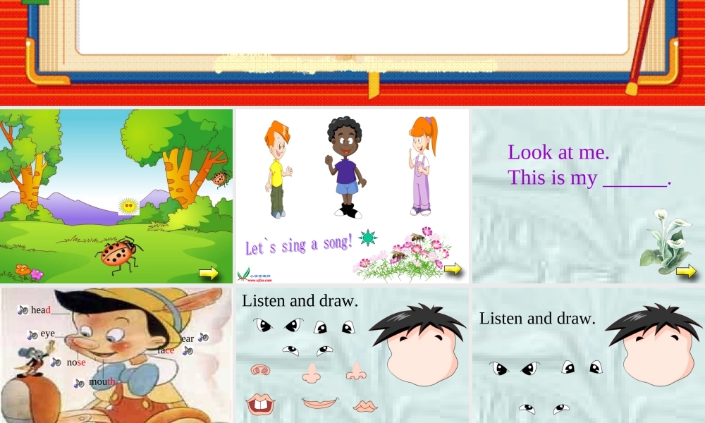 人教PEP版英语三上《unit2Look at me》PPT课件之二[www.edudown.net].ppt