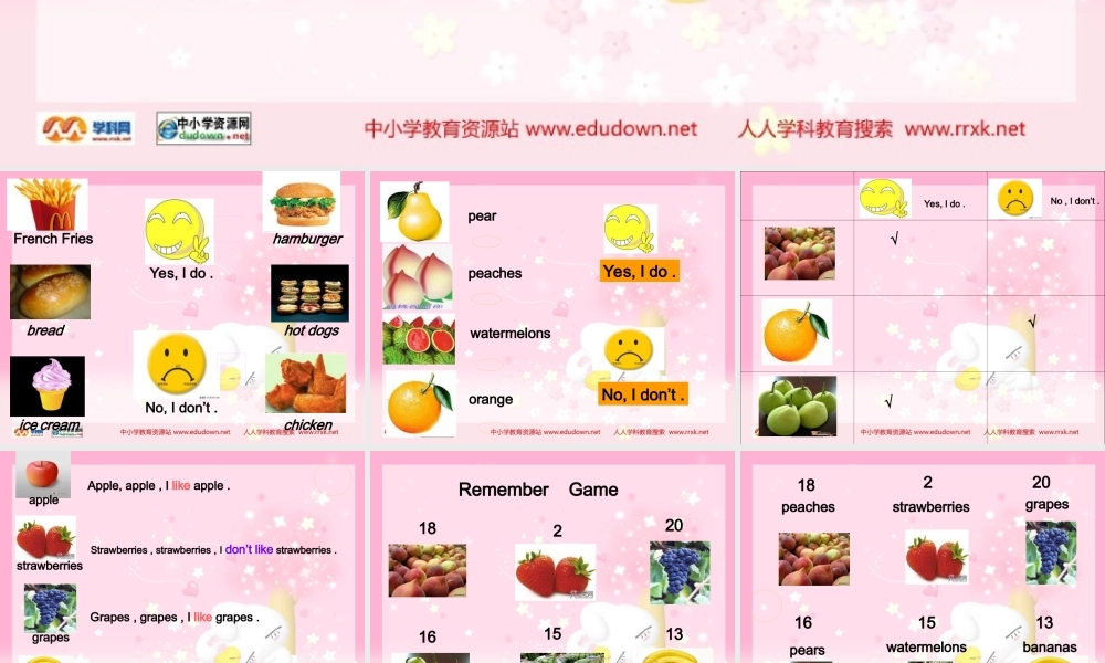 人教PEP版英语三下《Unit 4 Do you like pears》PPT课件之十三[www.edudown.net].ppt