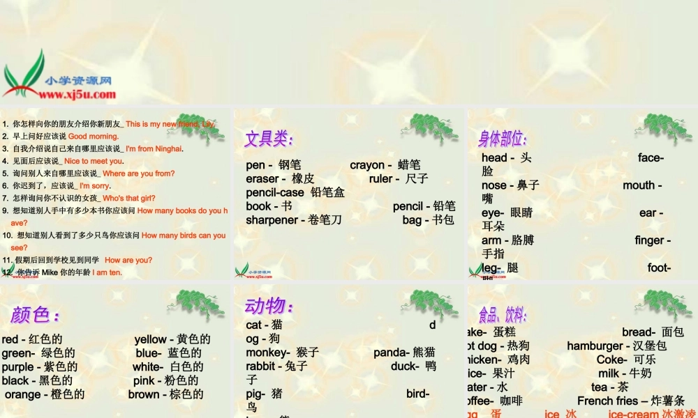 人教PEP版英语三下《期中复习》PPT课件[www.edudown.net].ppt